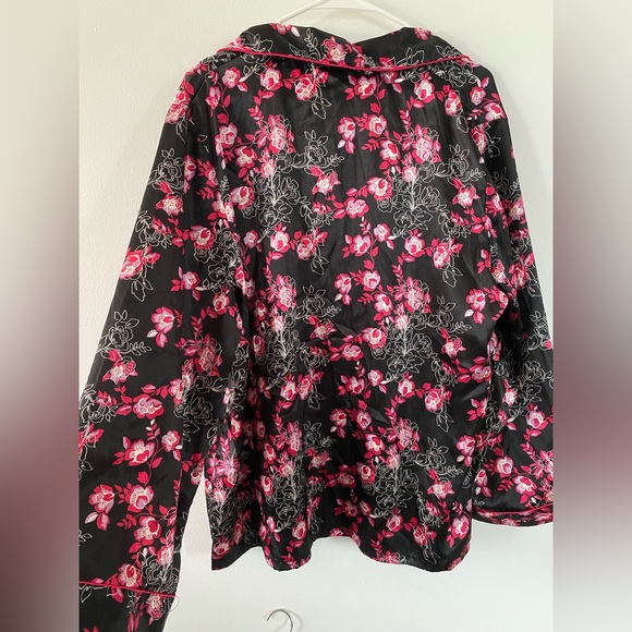 1X Cherry Blossom Pajama Set Plus Size - Picture 3 of 8